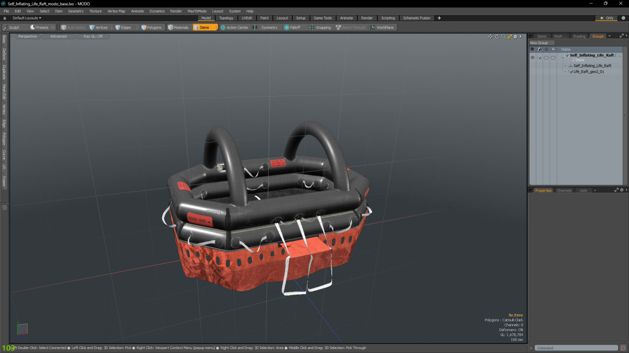 Self Inflating Life Raft 3D model