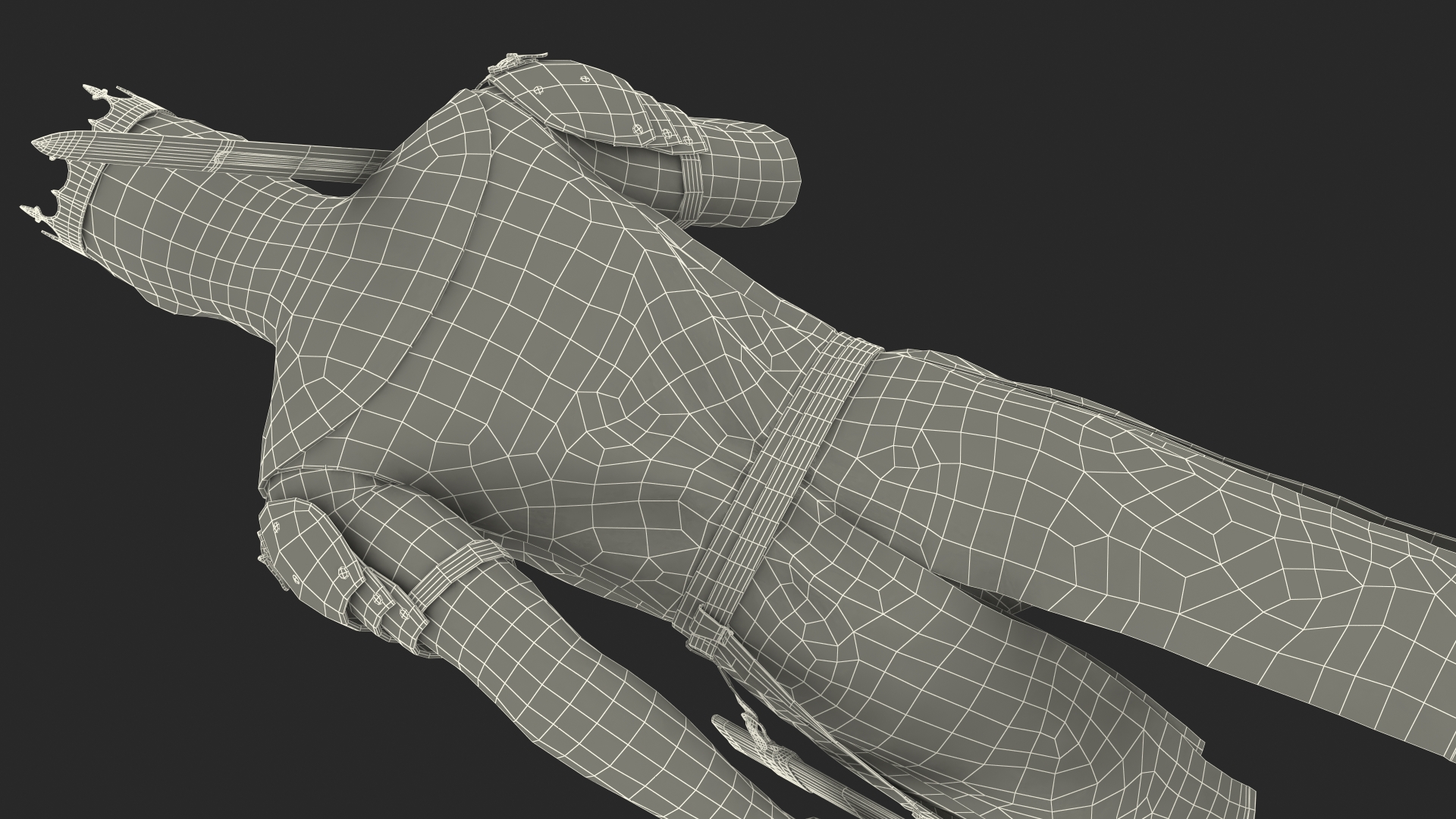 3D Crusader Knight King Walking Pose model