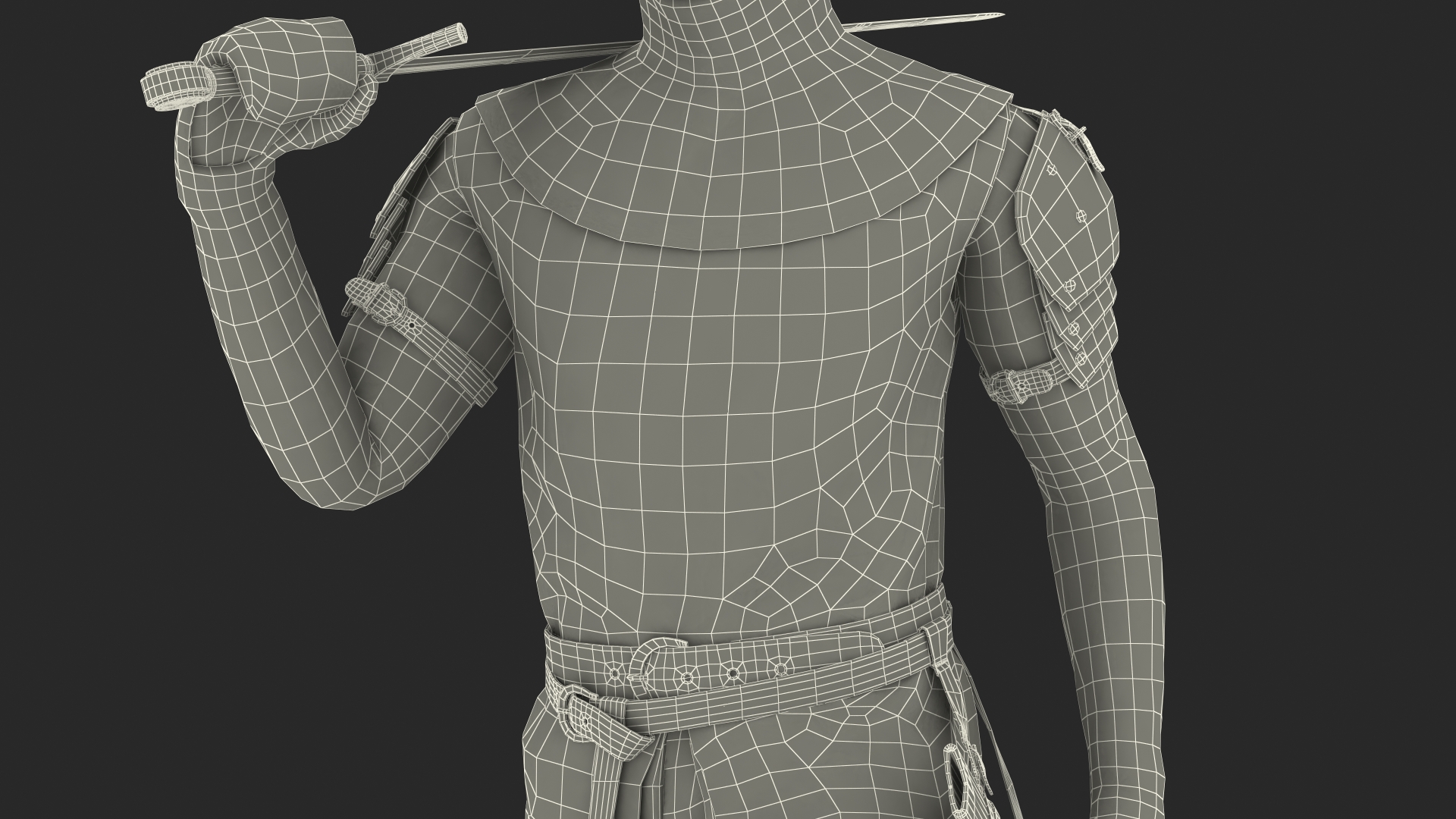 3D Crusader Knight King Walking Pose model
