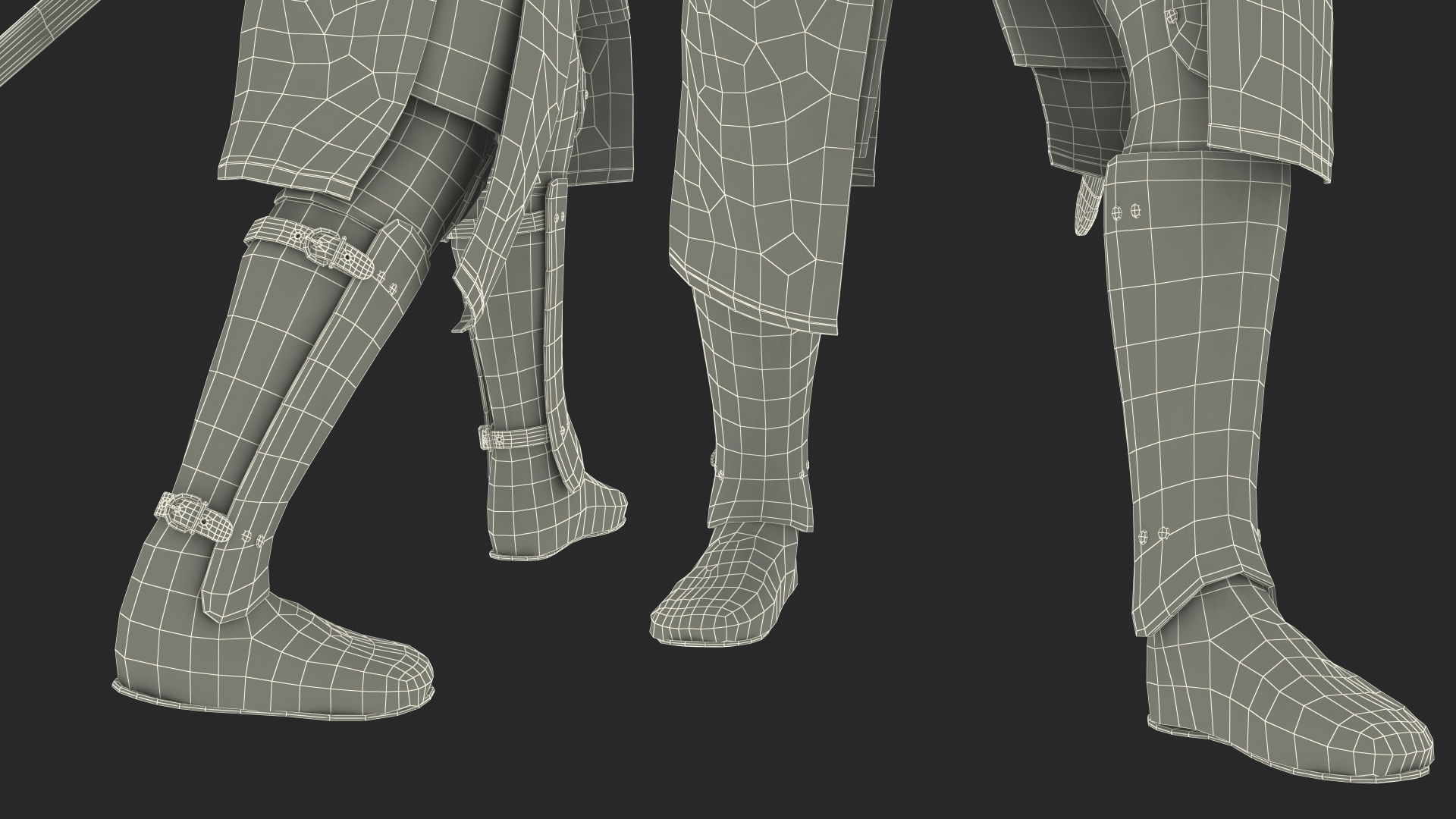 3D Crusader Knight King Walking Pose model