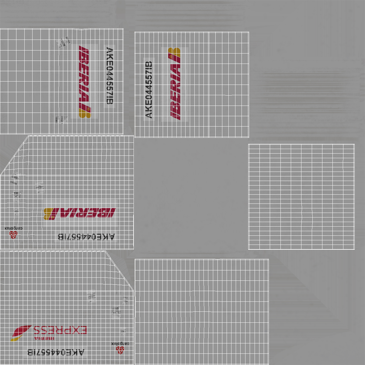 3D model Airport Container Iberia Cargo
