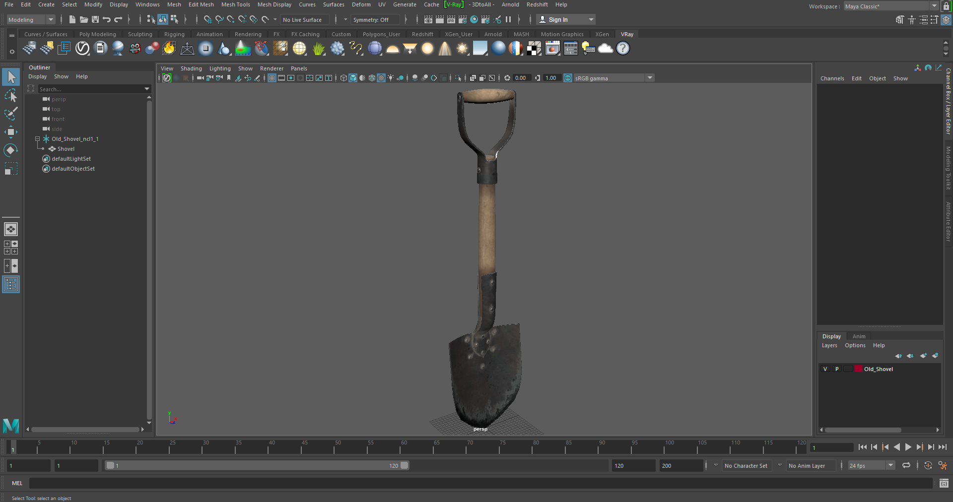 3D model Old Shovel