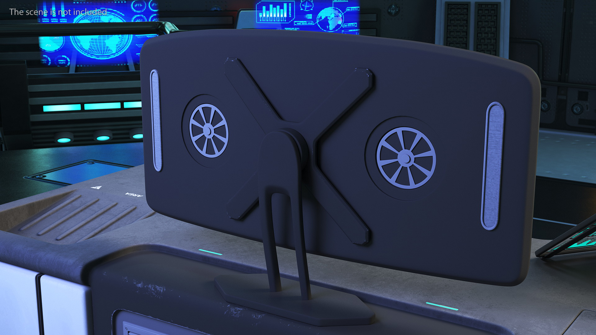 3D Futuristic Display Blue model