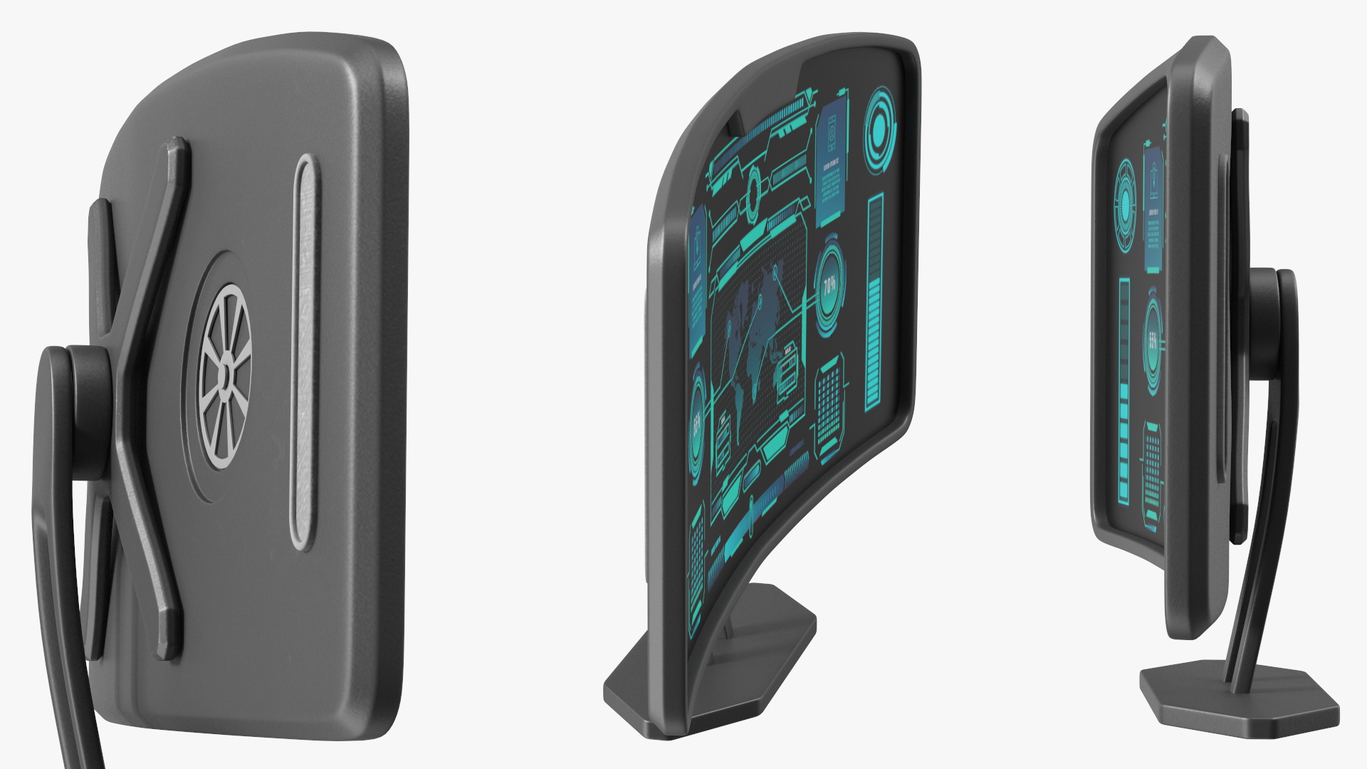 3D Futuristic Display Blue model