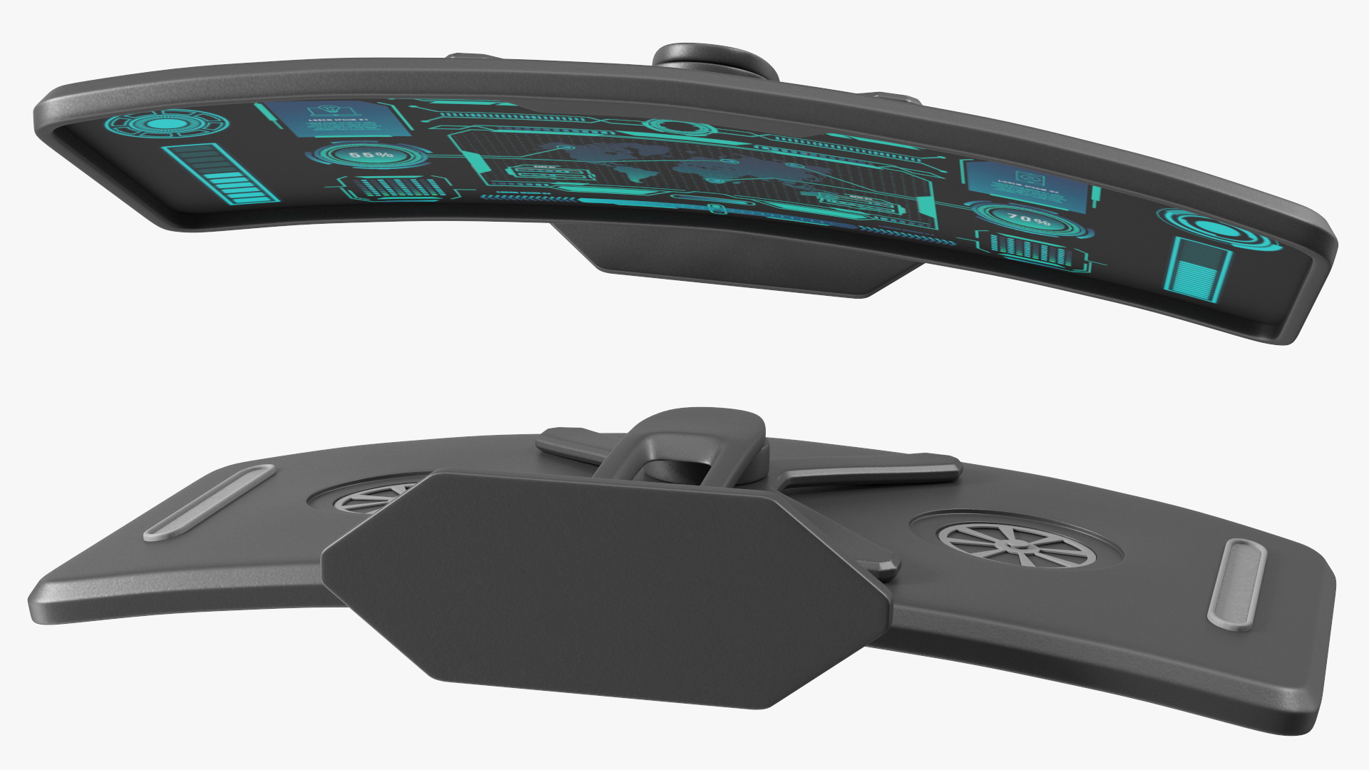 3D Futuristic Display Blue model