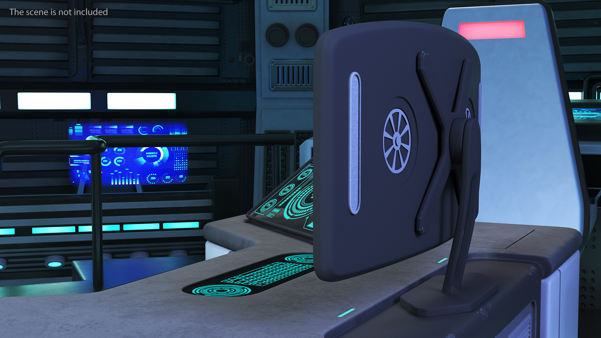 3D Futuristic Display Blue model