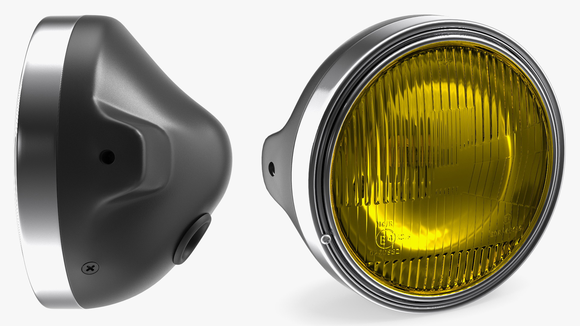 Motorcycle Headlight Yellow 3D