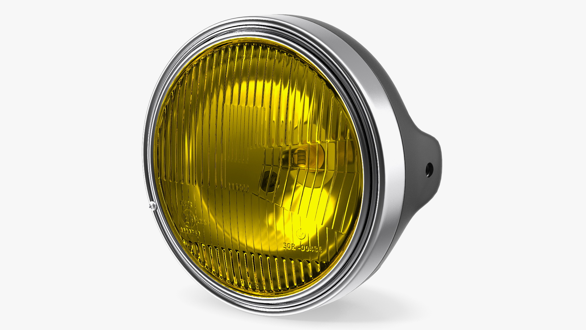 Motorcycle Headlight Yellow 3D