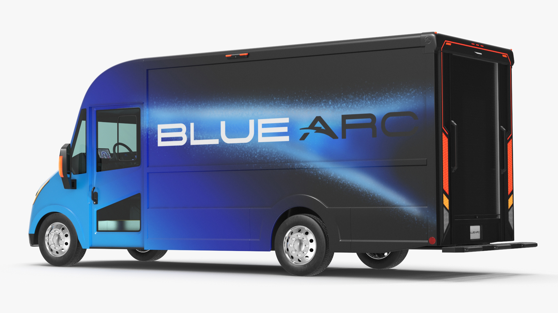 Electric Delivery Truck Blue Arc 3D