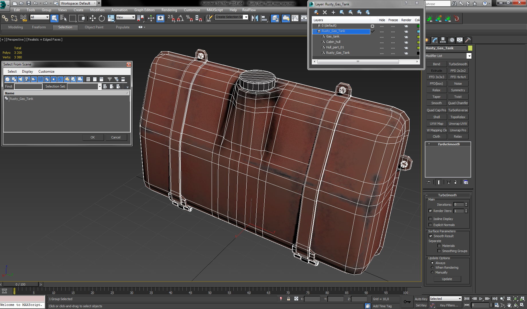 Rusty Gas Tank 3D model