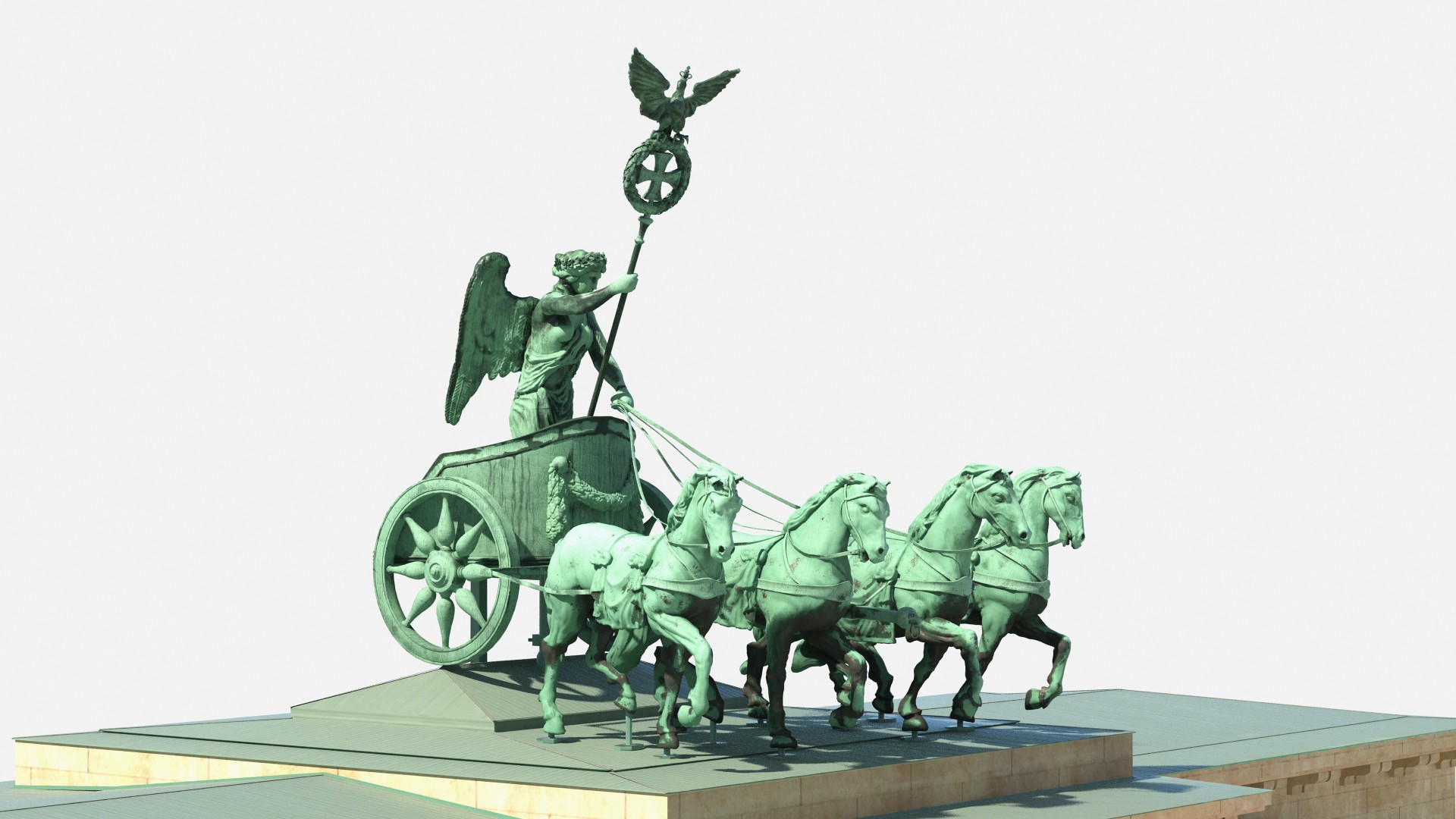 3D Brandenburg Gate Triumphal Arch