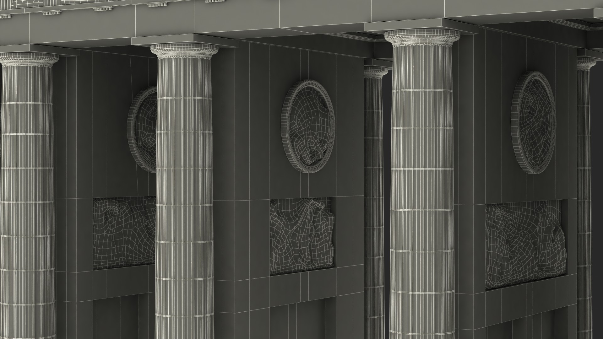 3D Brandenburg Gate Triumphal Arch
