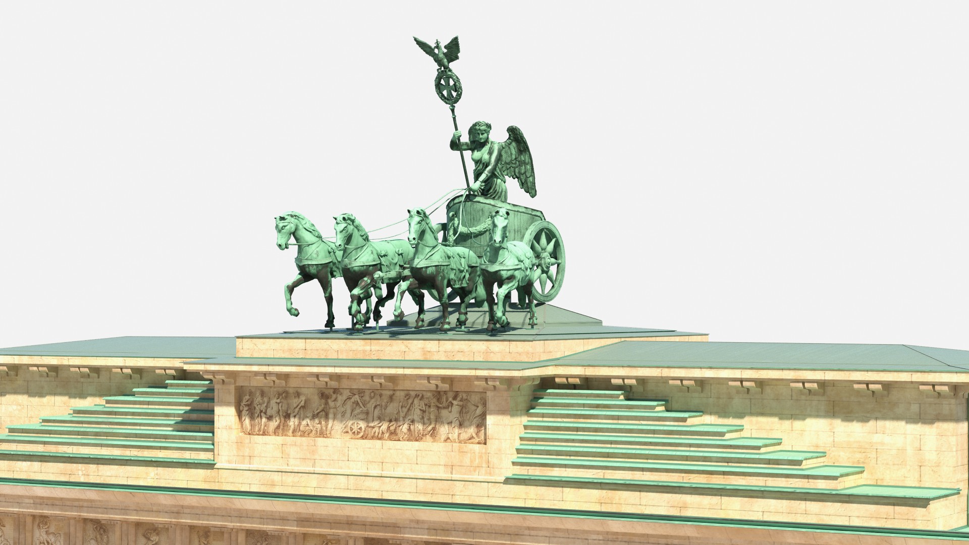 3D Brandenburg Gate Triumphal Arch