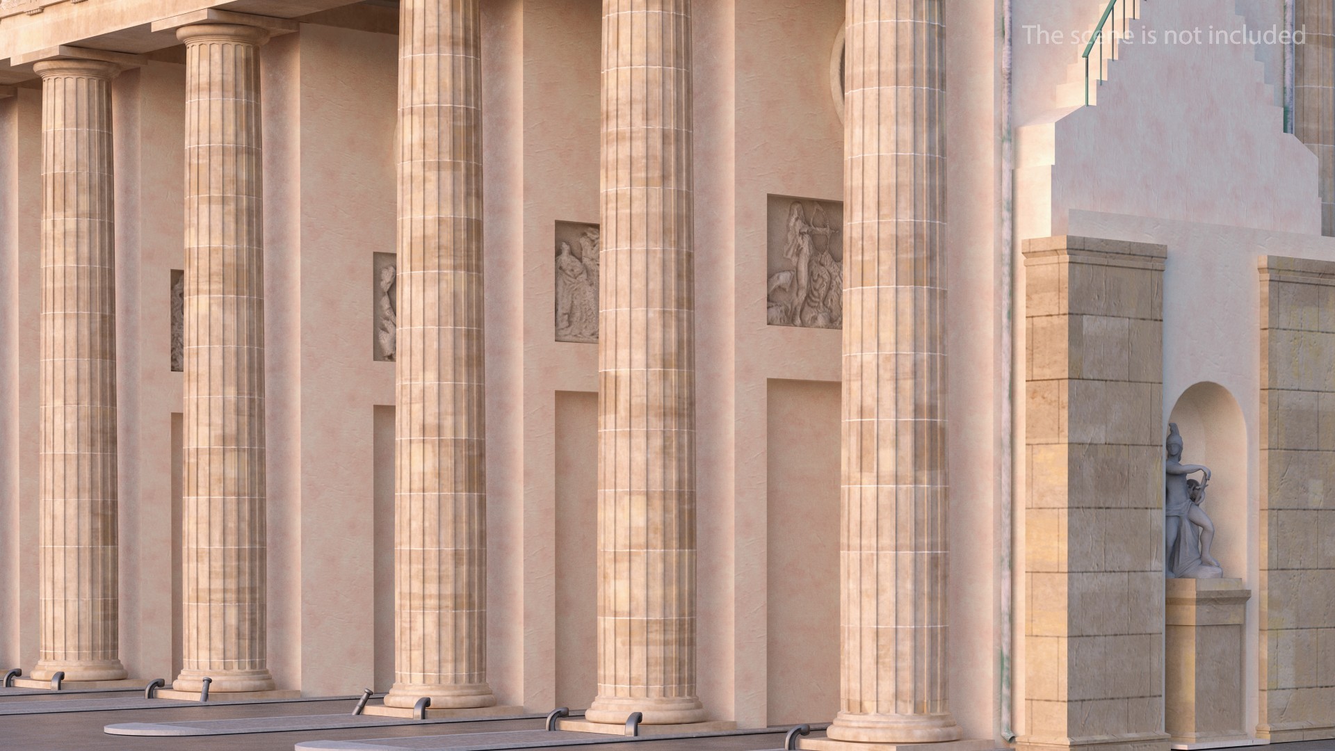 3D Brandenburg Gate Triumphal Arch