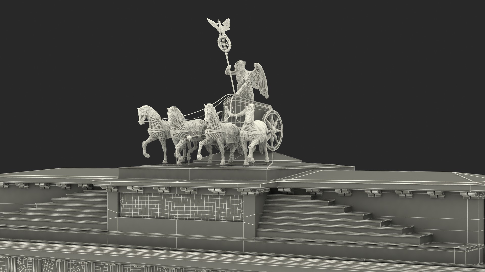 3D Brandenburg Gate Triumphal Arch