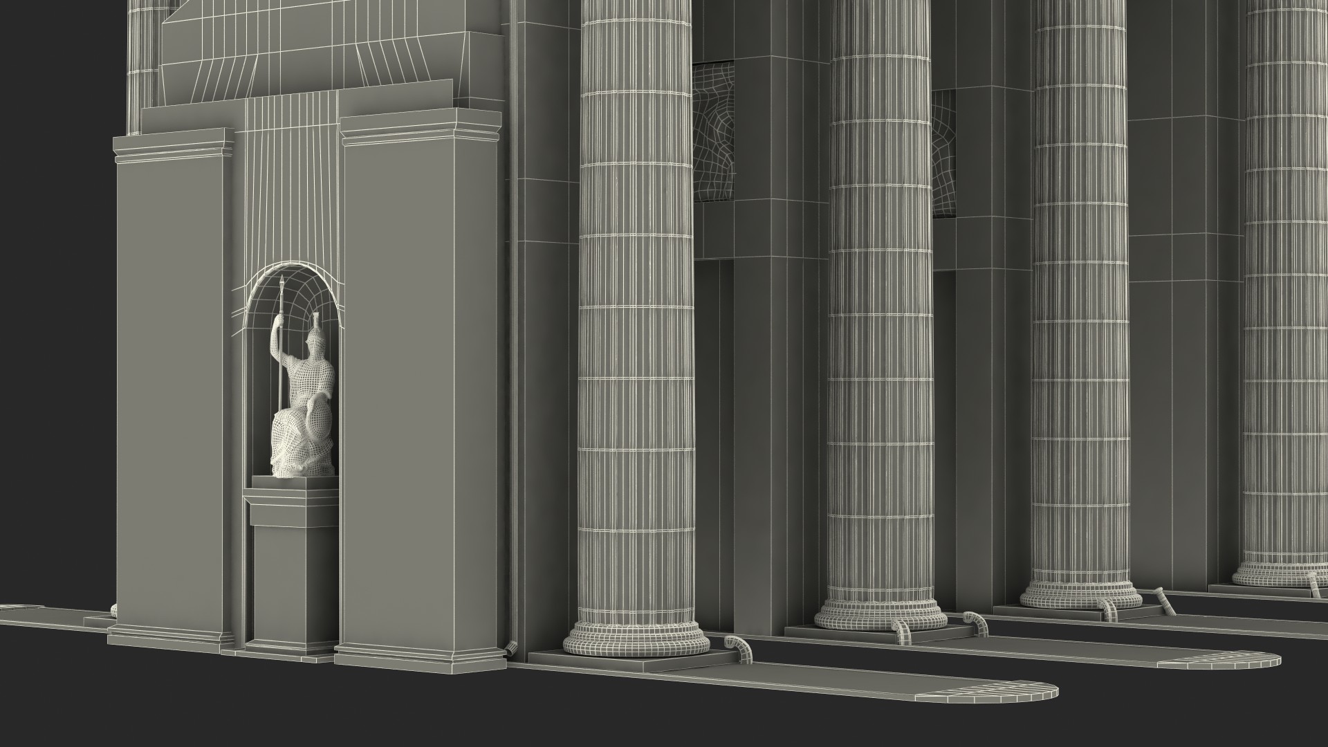 3D Brandenburg Gate Triumphal Arch