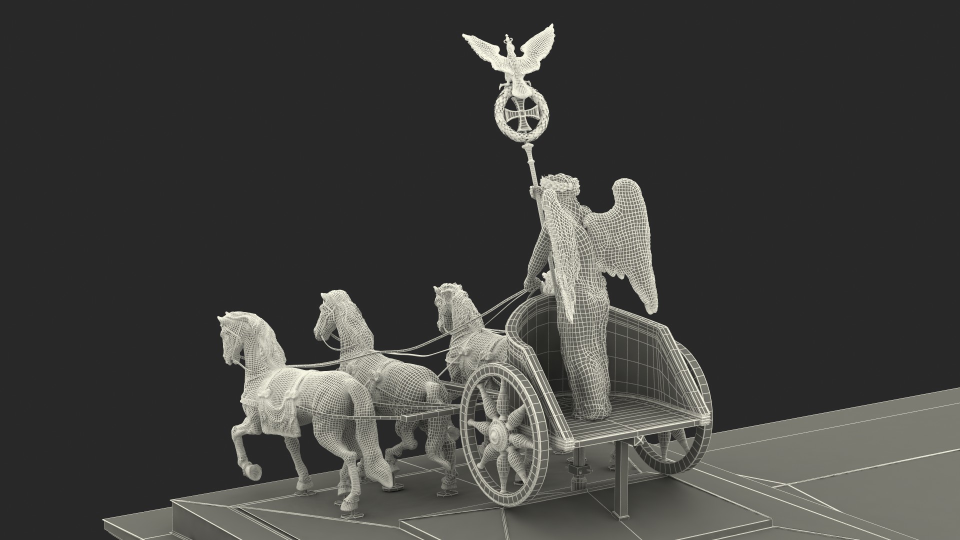 3D Brandenburg Gate Triumphal Arch