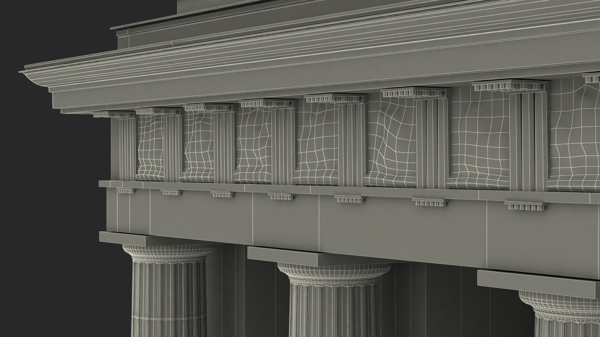 3D Brandenburg Gate Triumphal Arch