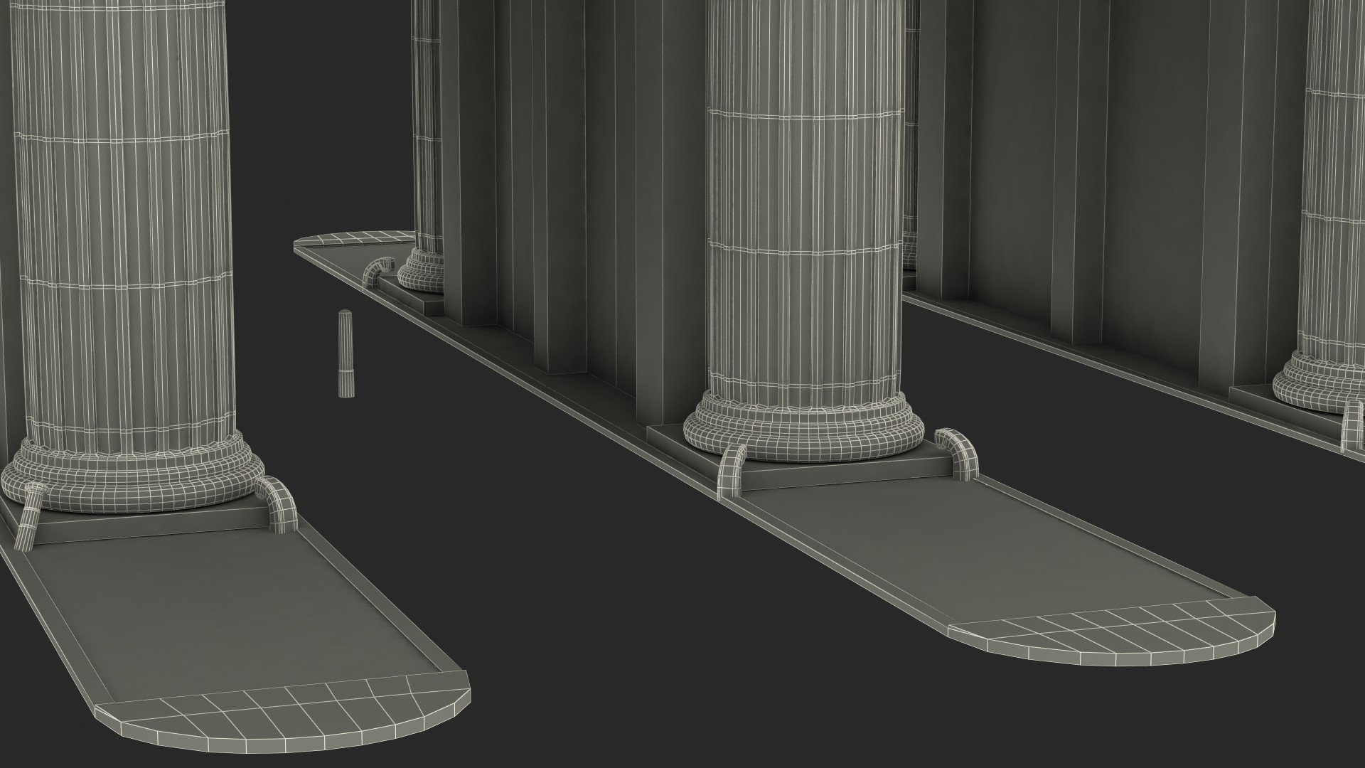 3D Brandenburg Gate Triumphal Arch