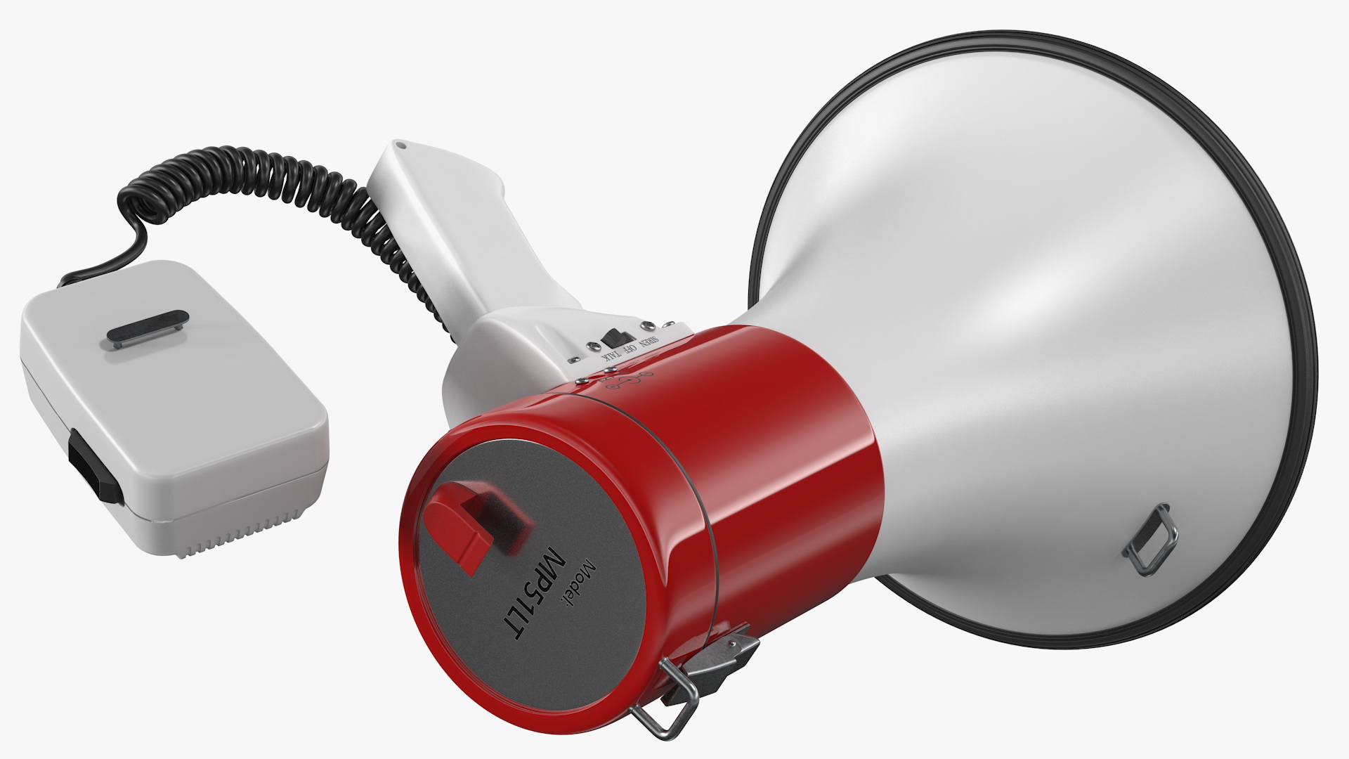 Megaphone Speaker with LED Flashlight 3D