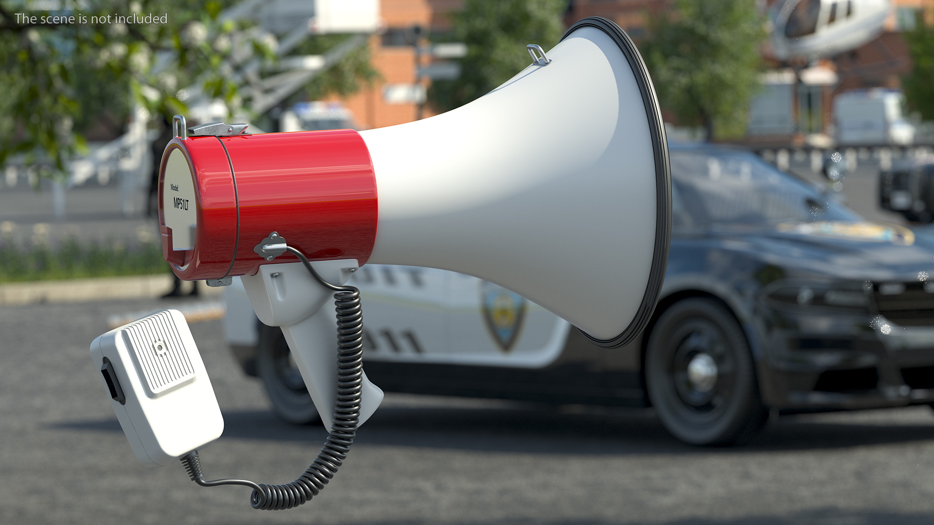 Megaphone Speaker with LED Flashlight 3D