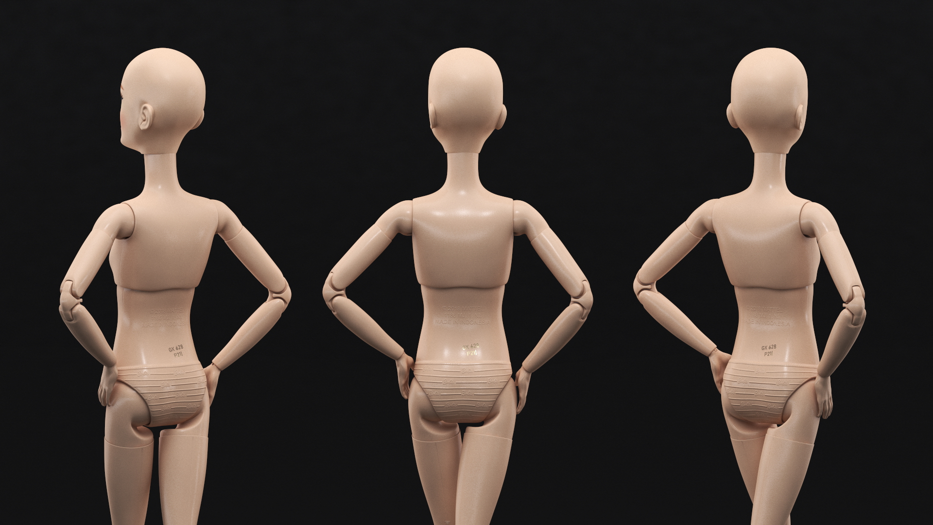Barbie Doll Without Clothes 3D