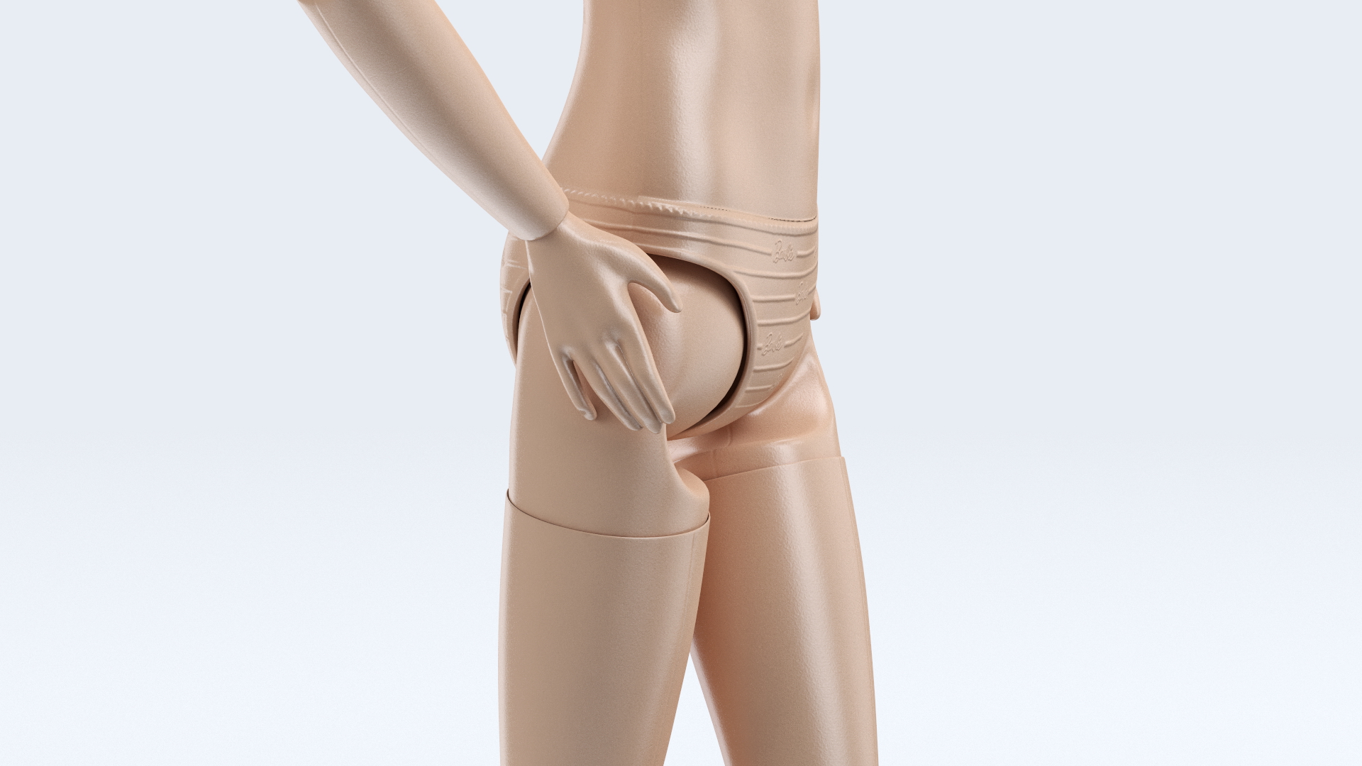 Barbie Doll Without Clothes 3D