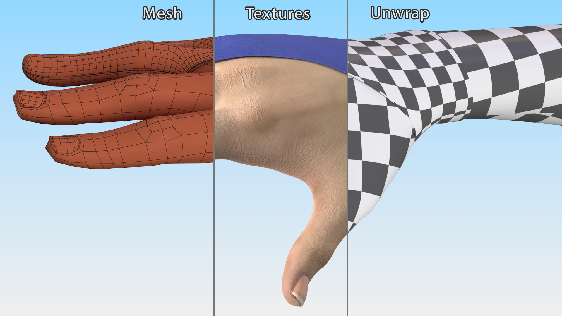 Digital Painters Glove Blue 3D