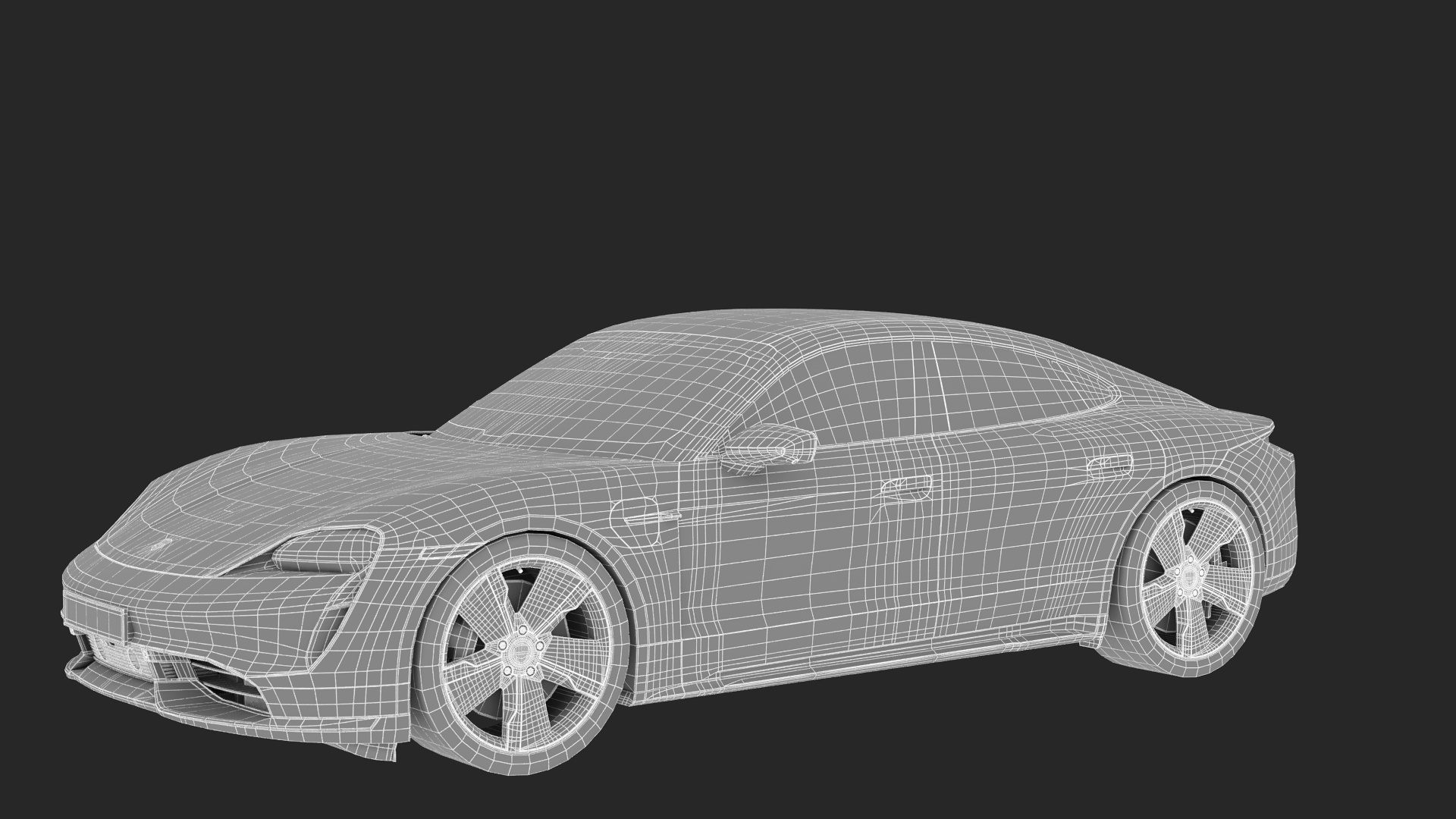 Porsche Taycan Turbo S 2020 Police 3D model