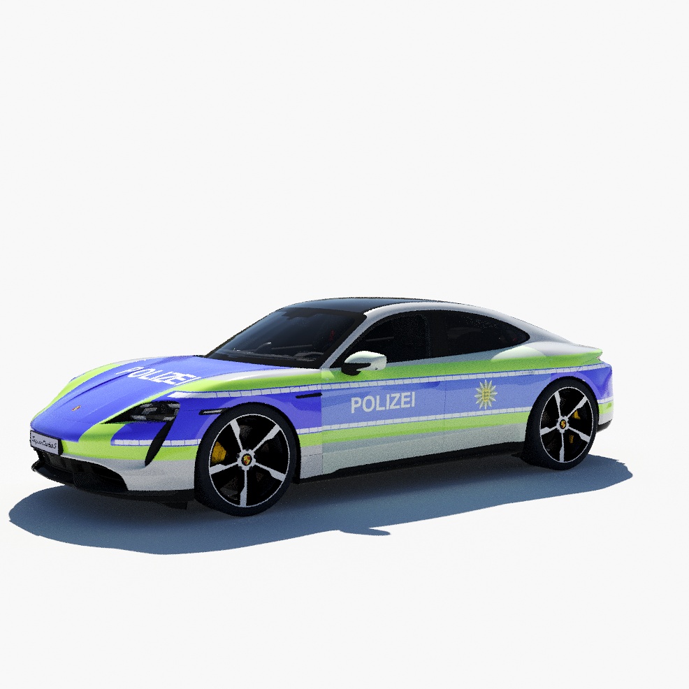 Porsche Taycan Turbo S 2020 Police 3D model