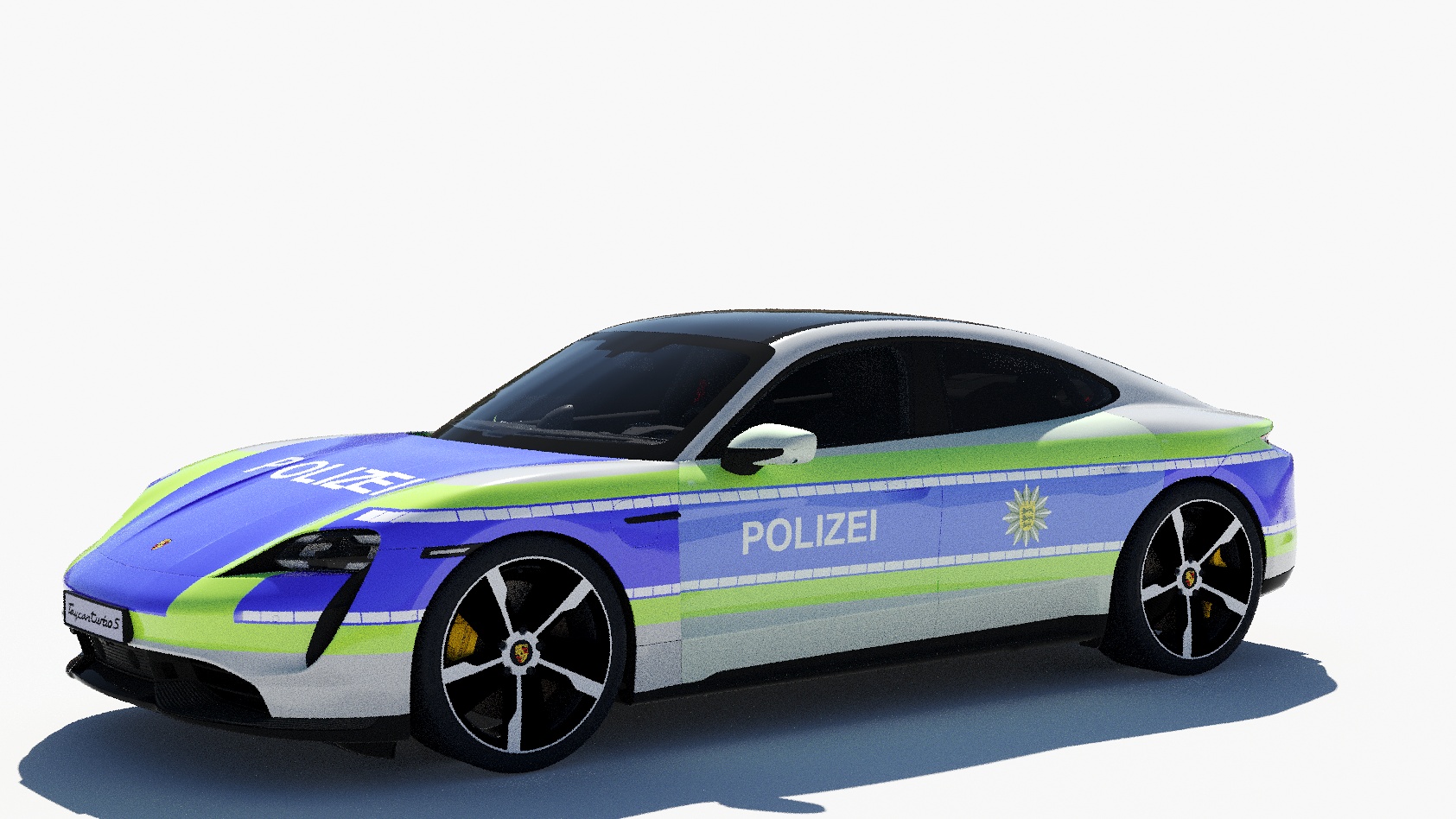Porsche Taycan Turbo S 2020 Police 3D model
