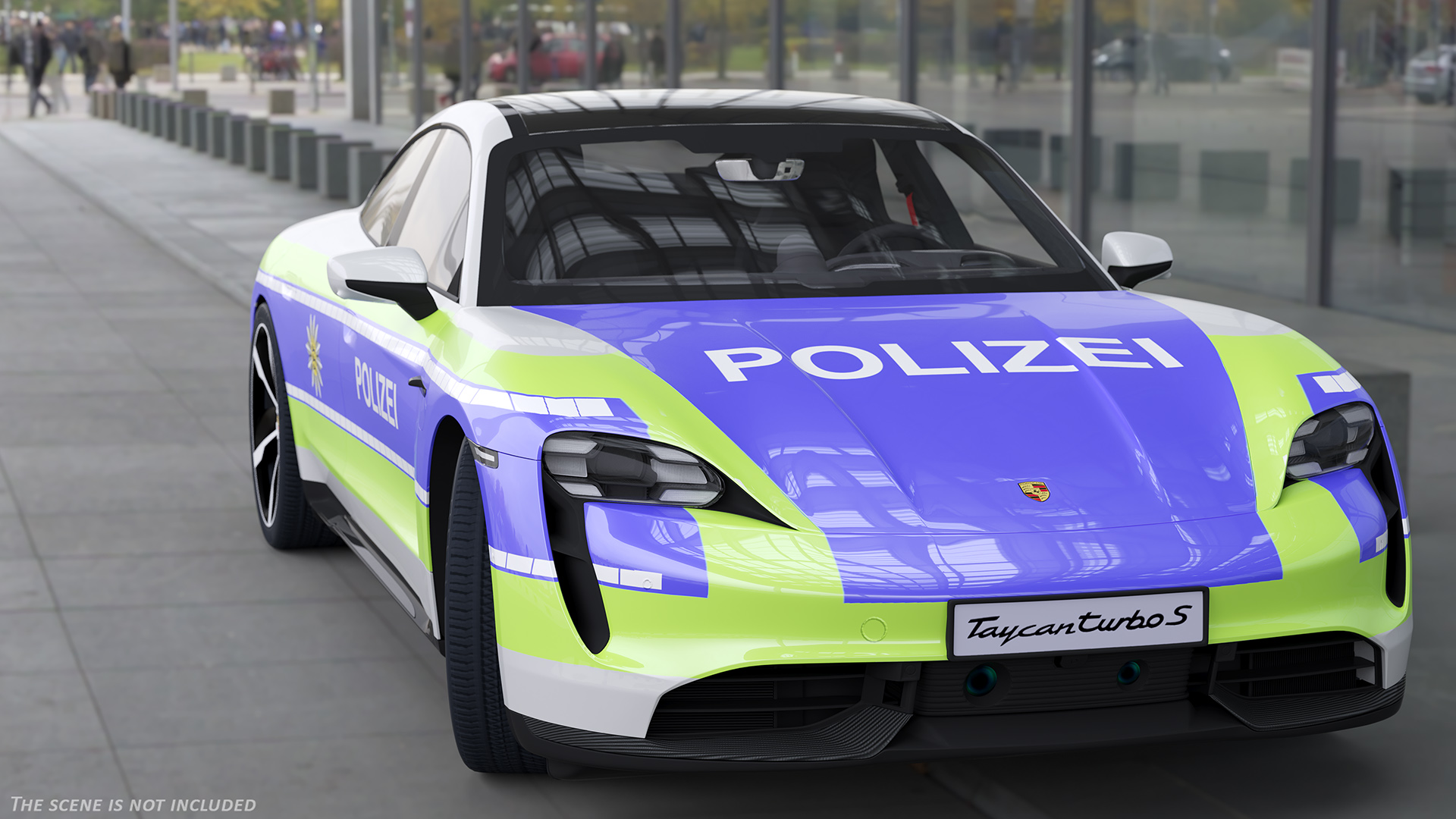 Porsche Taycan Turbo S 2020 Police 3D model