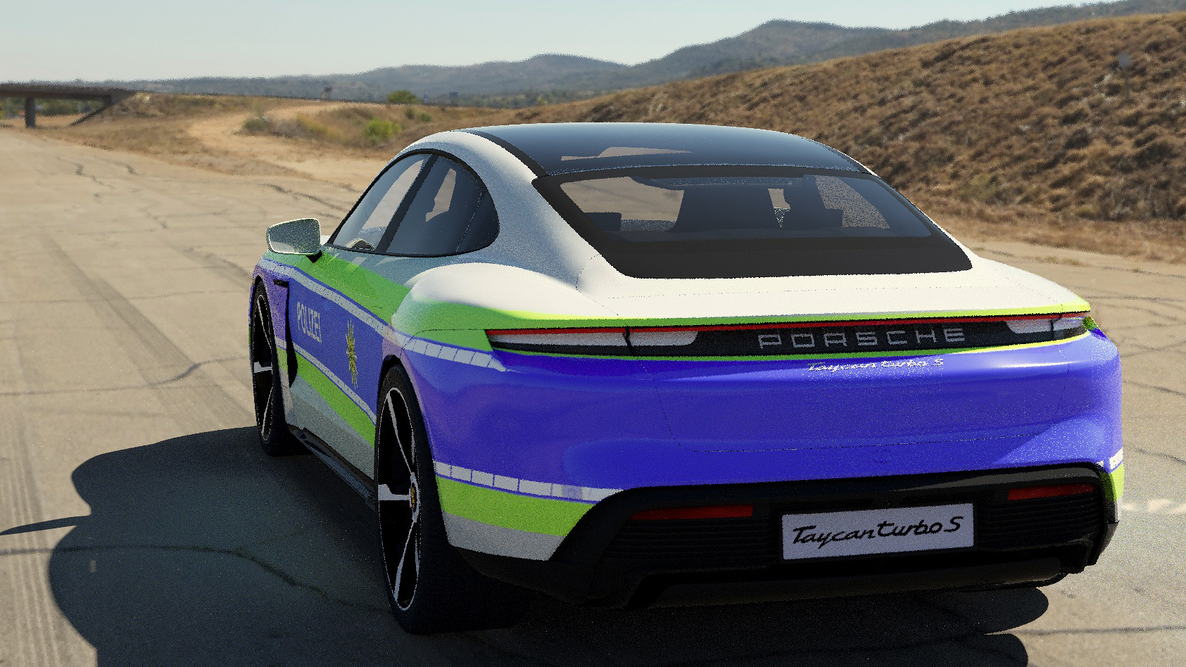 Porsche Taycan Turbo S 2020 Police 3D model