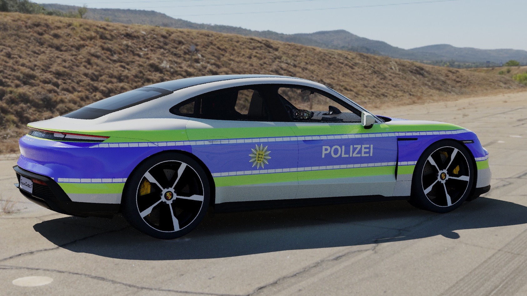 Porsche Taycan Turbo S 2020 Police 3D model