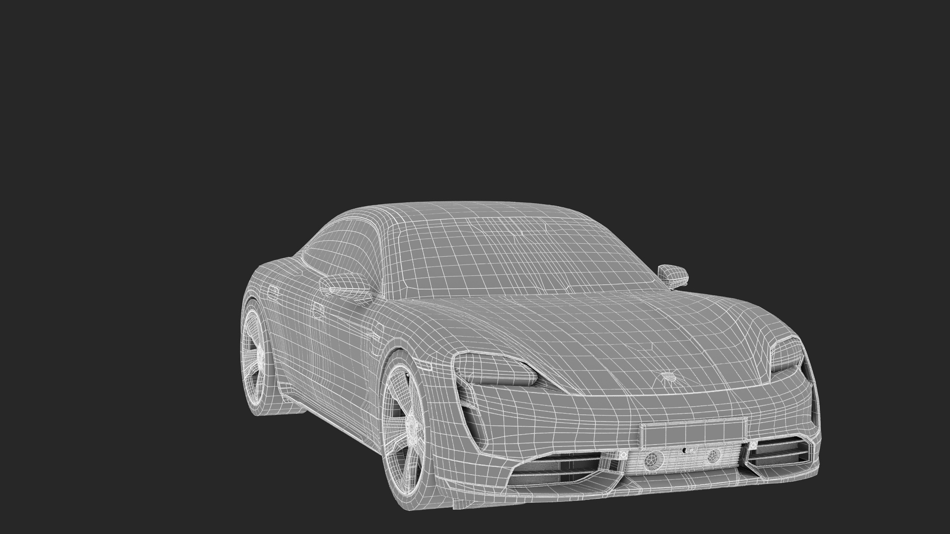 Porsche Taycan Turbo S 2020 Police 3D model