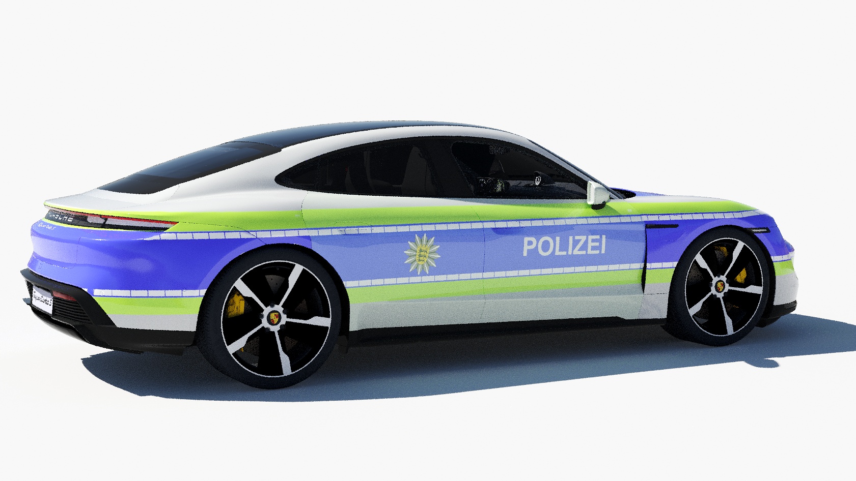 Porsche Taycan Turbo S 2020 Police 3D model