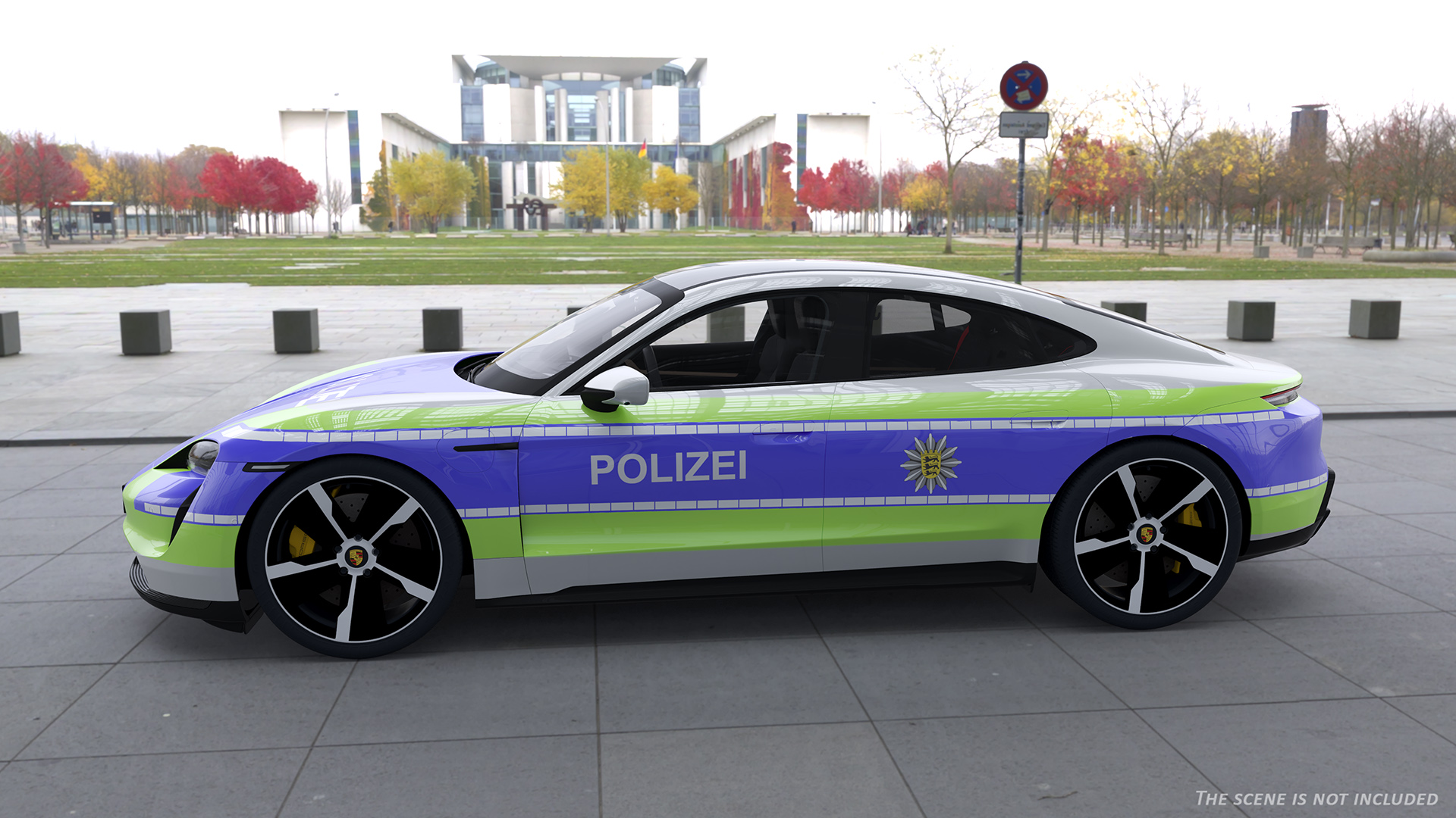 Porsche Taycan Turbo S 2020 Police 3D model