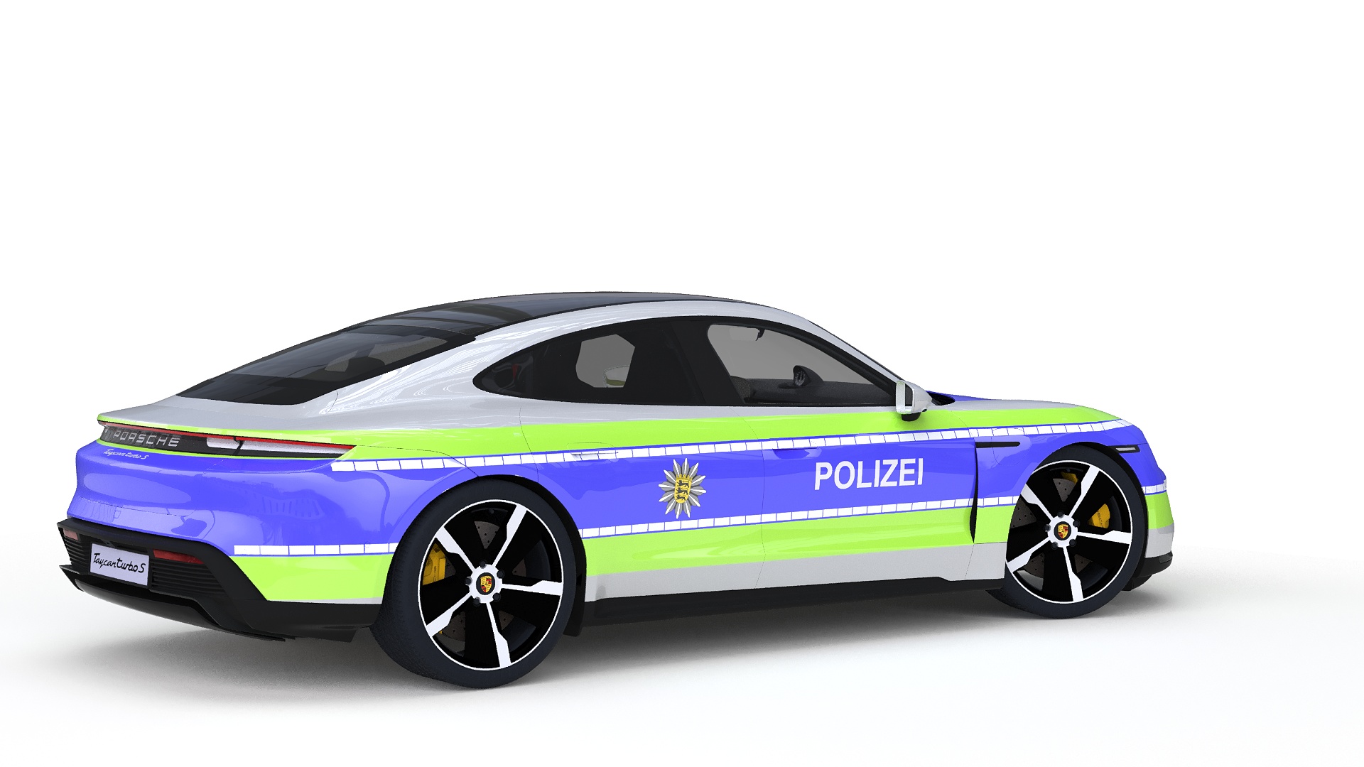 Porsche Taycan Turbo S 2020 Police 3D model