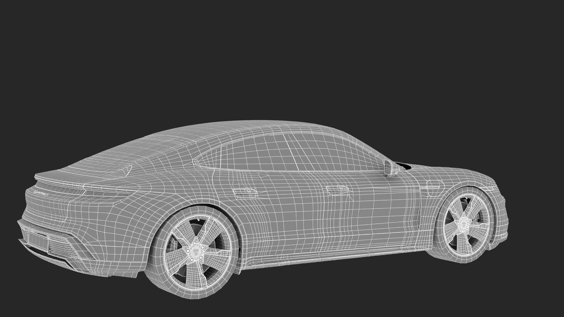 Porsche Taycan Turbo S 2020 Police 3D model