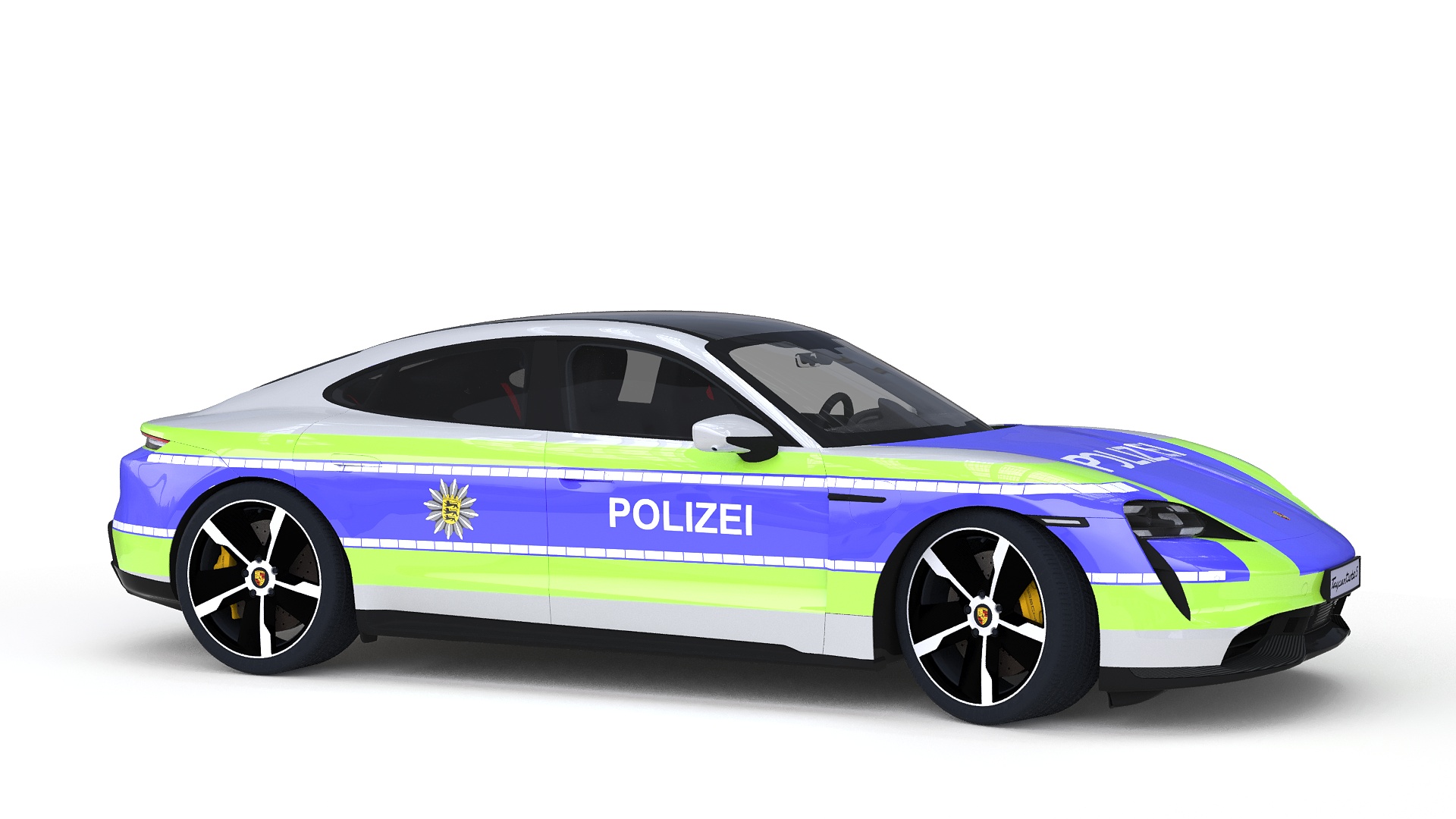 Porsche Taycan Turbo S 2020 Police 3D model