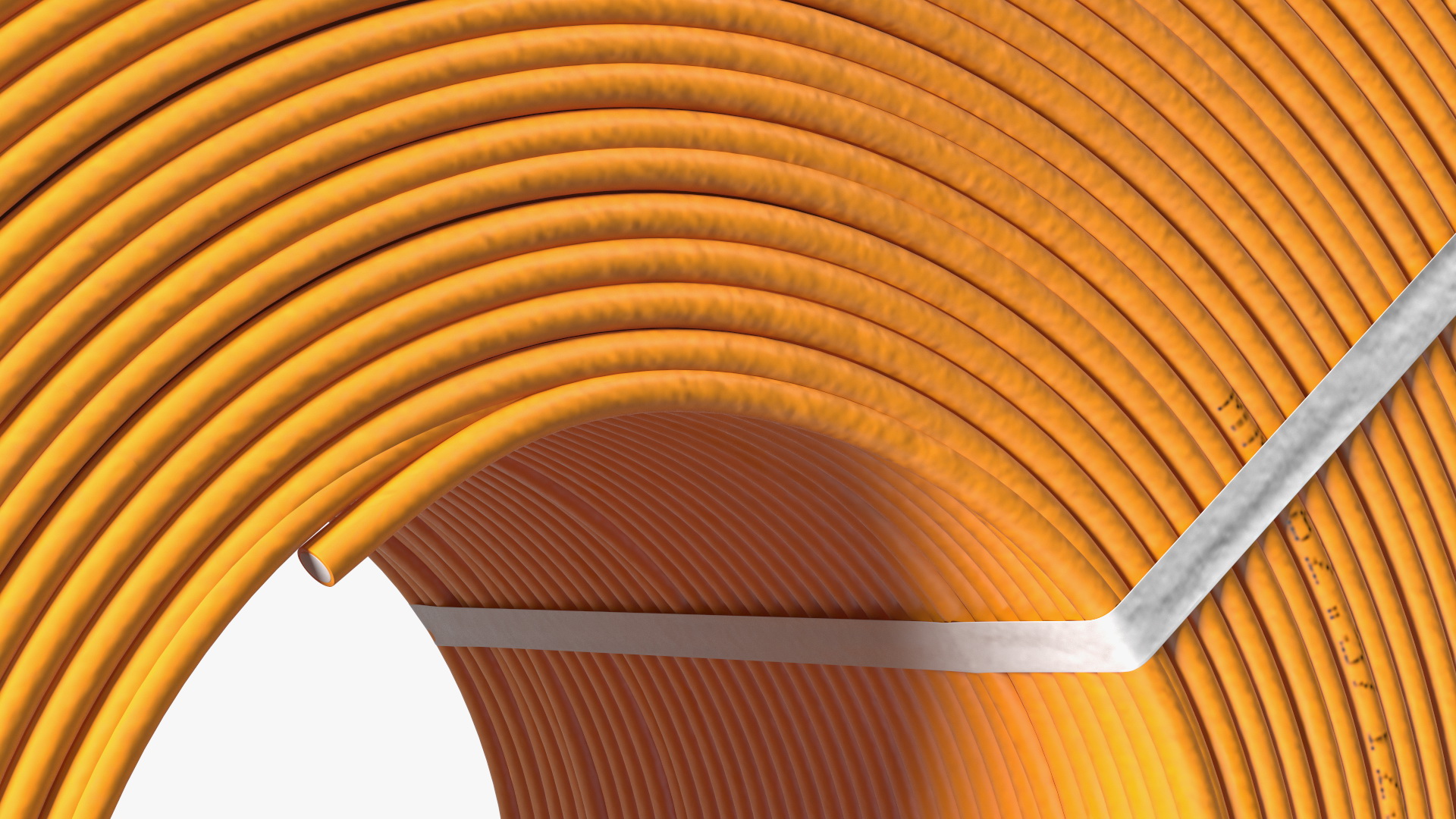 3D model Spool Fiber Optic Cable Orange
