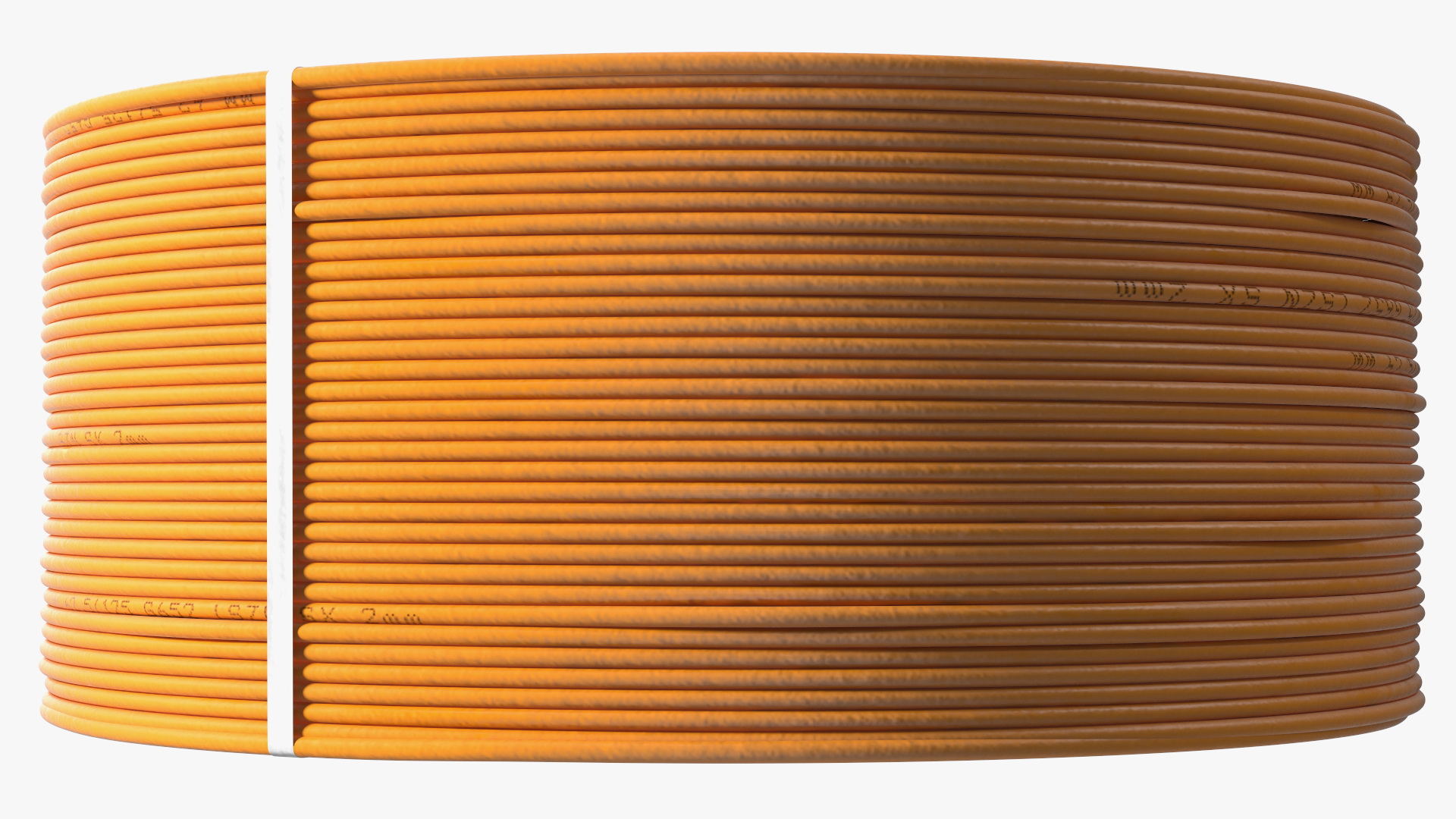 3D model Spool Fiber Optic Cable Orange