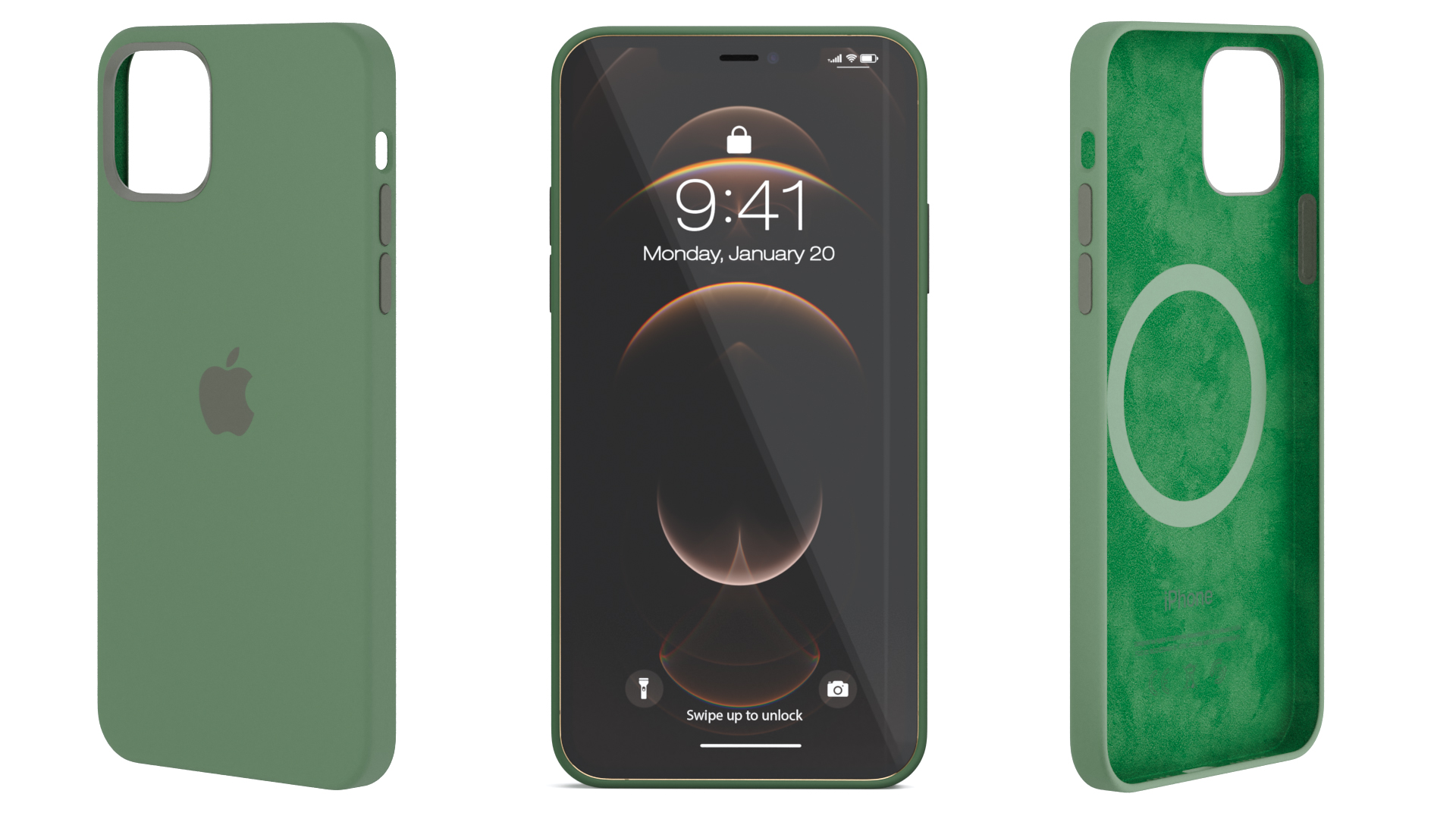 iPhone 12 Pro Max Silicone Case Cyprus Green 3D model