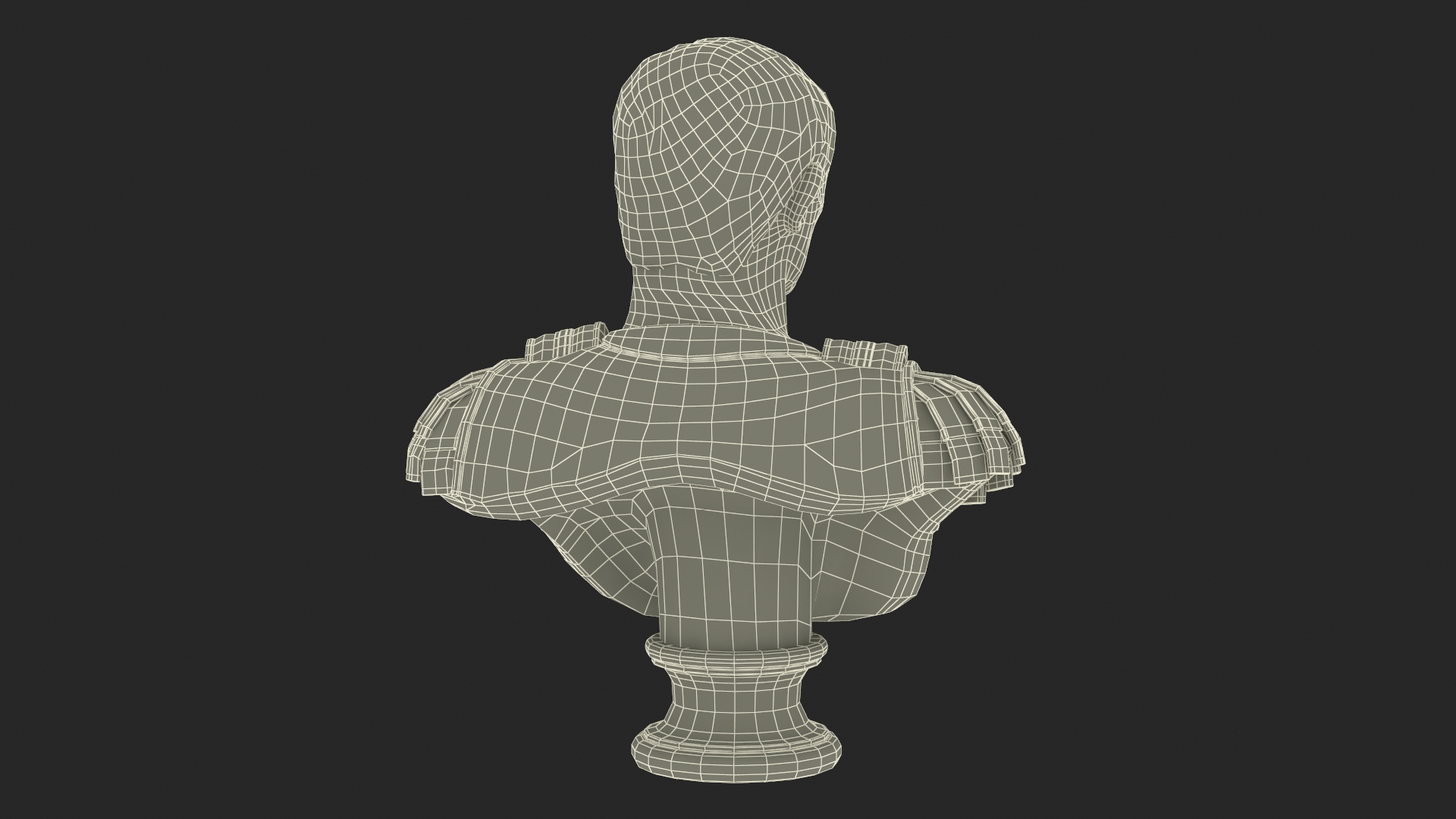 3D Roman Emperor Augustus Stylized Bust