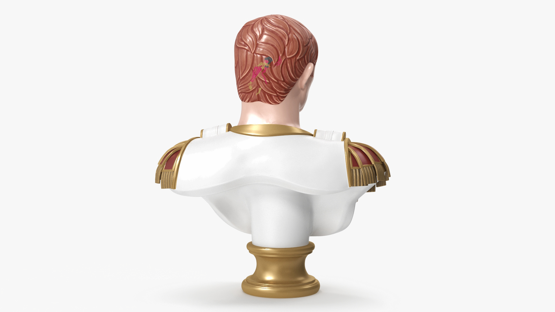 3D Roman Emperor Augustus Stylized Bust