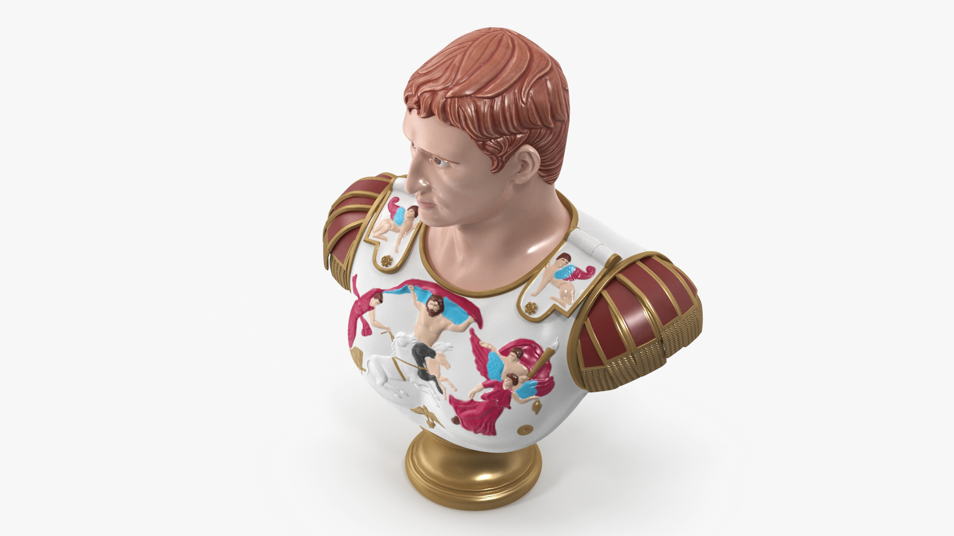 3D Roman Emperor Augustus Stylized Bust