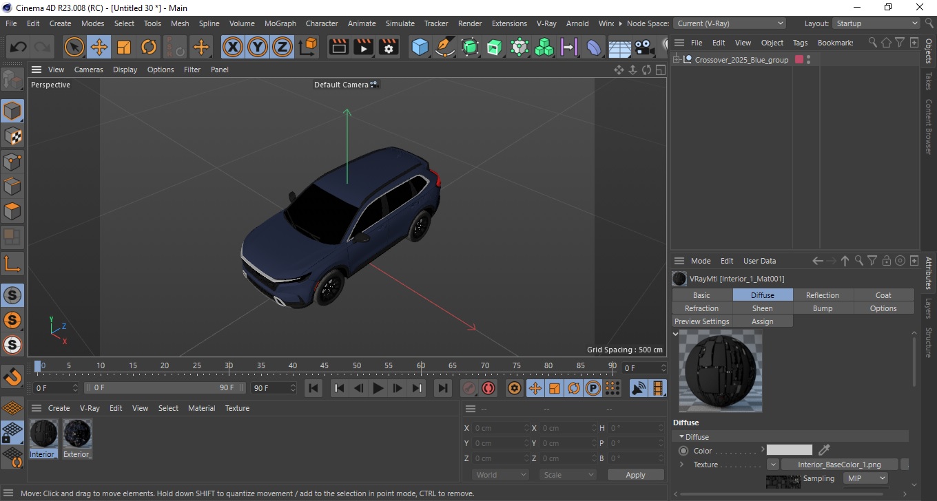 Crossover 2025 Blue 3D model