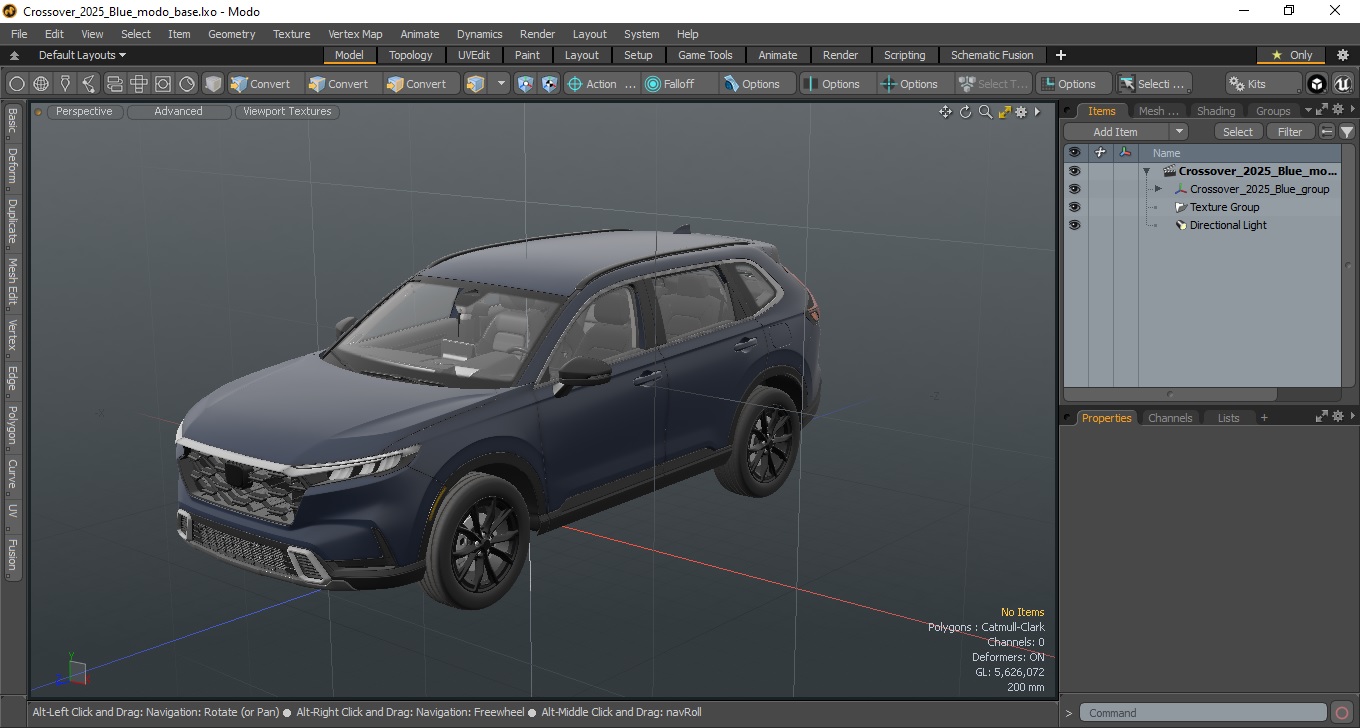 Crossover 2025 Blue 3D model