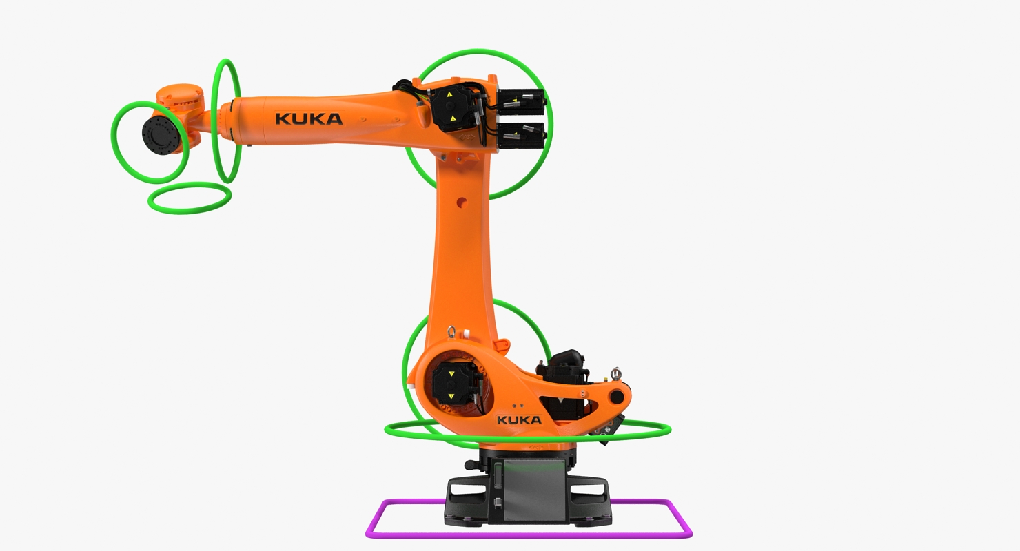 Kuka KR 210 R3100 Ultra Rigged for Maya 3D model