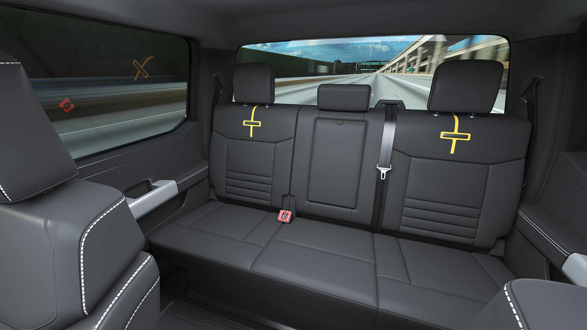 Four Doors Black Chassis Cab Rigged for Cinema 4D 3D model